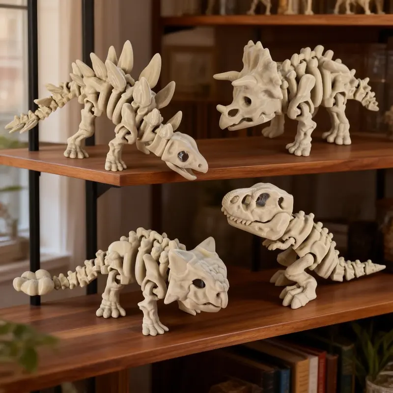 Jurassic Dinosaur Skeleton Model, Dinosaur Bone Statue for Paleontology Lovers, Home and Office Desktop or Shelf Décor, Dinosaur Decorations, Animal Statue, Collectible Figurine, Figurines Collectibles, Home Decor, Figurines Decor