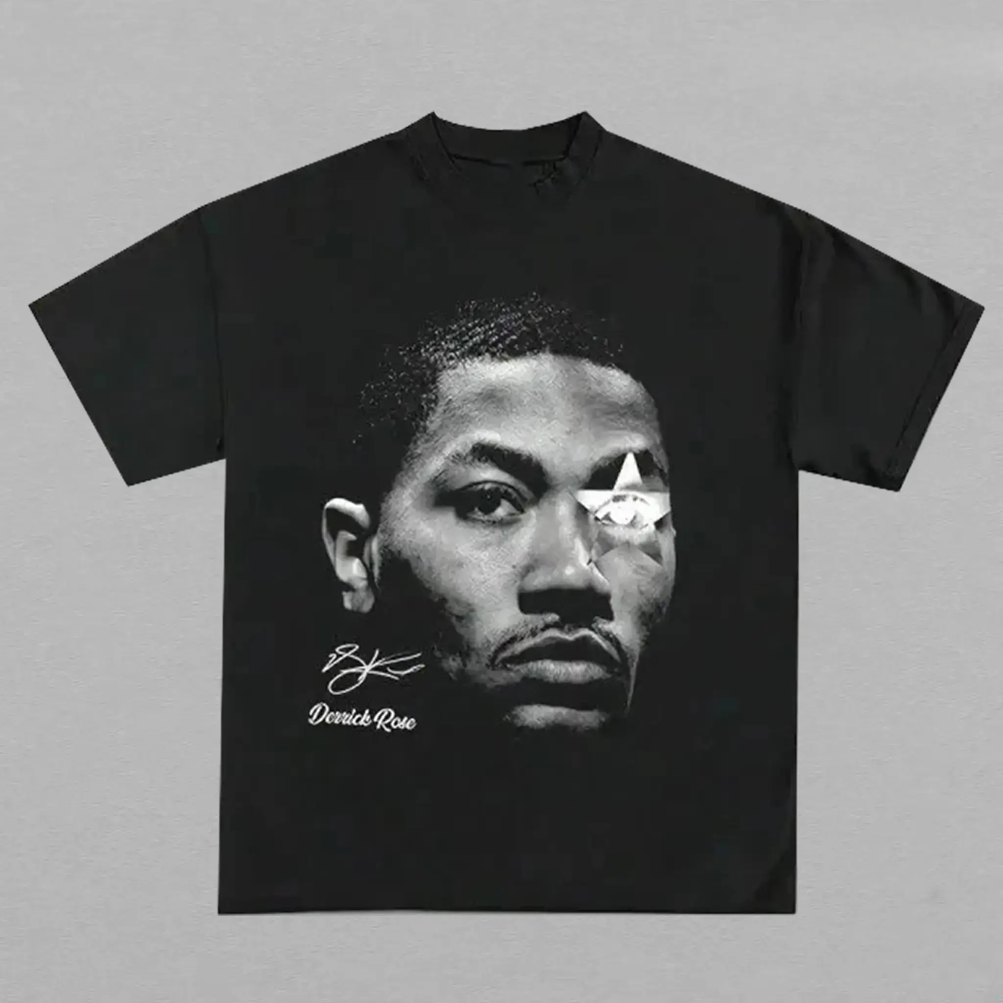 Derrick Rose Vintage Graphic Tee Chicago Basketball Retro Streetwear T-Shirt Heavyweight Premium Cotton Gildan Style Tee Hip Hop Rap D-Rose Tribute Fan Gift