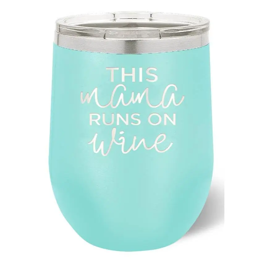 This Mama Runs on Wine Tumbler