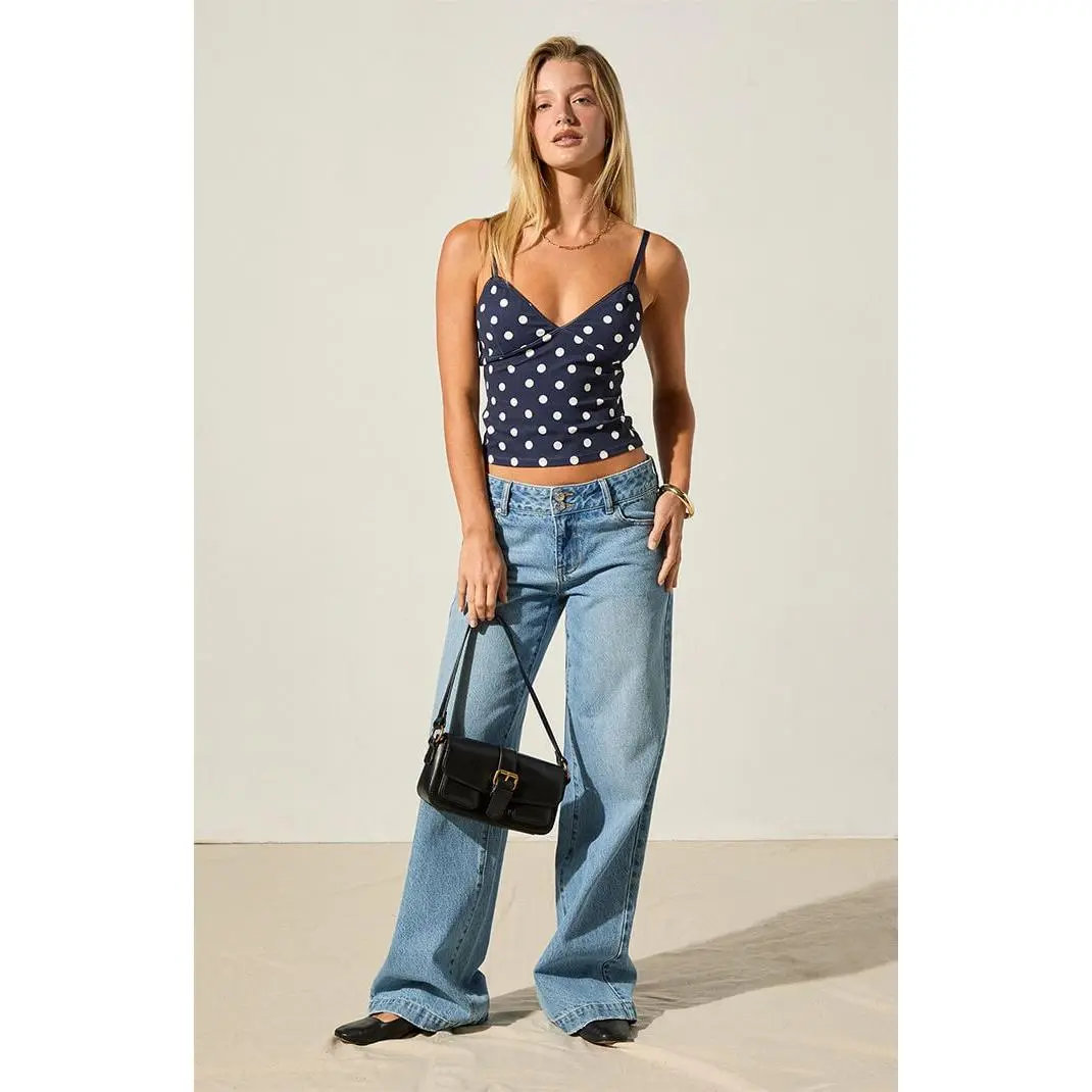 Beverly and Beck Women's Polka Dot Rosie Tank Top