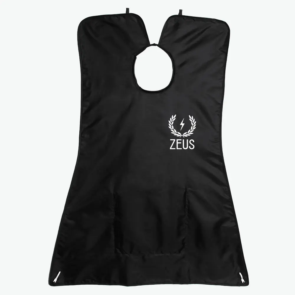 ZEUS Beard Bib for Men, Beard Trimming Apron & Hair Catcher