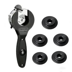 Heavy-duty ratchet pipe cutter-pipe cutter with adjustable large-size handle (8mm-29mm) is a multifunctional hand tool suitable for copper, aluminum, iron, stainless steel, PPR and PE pipes-efficient and without power supply.