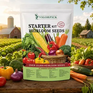 [Upgraded Version] Plant Seed Reserve Kit - 35 Assortment Pack for Domestic Growing & Nurturing Survival Grains Heritage Veggie Mix Perfect Gardening Favor for Each Home Yard