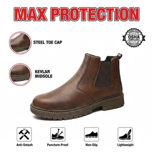 Protective Outdoor Shoes Splash-proof Smash-proof Puncture-proof Breathable Unisex Chef Work Shoe Waterproof Anti-slip Durable Outdoor Comfortable Safety Sneakers