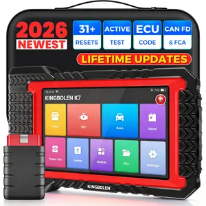 KINGBOLEN K7 OBD Scanner, Bluetooth Automotive Scan Tool with Bidirectional Diagnostics, 31+ Resets, Lifetime Free Updates, Active Test, All-System Diagnostics, FCA AutoAuth