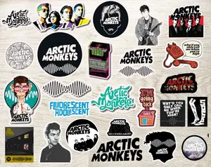 25PCS Arctic Monkeys Sticker,Arctic Monkeys 2023 North American Tour, Arctic Monkeys Band Stickers, Waterbottle Stickers, Laptop Stickers