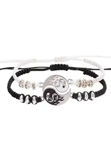 Dragon Shape Interlocking Tai Chi Braided Couple Bracelet, Bagua Totem Best Friends Necklace, Unique Friendship Jewelry Gift