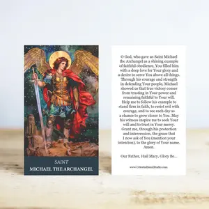 St. Michael the Archangel Prayer Cards | Wallet Size | 50, 100, 250, 500, 1000