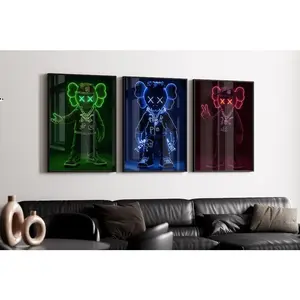 Set of 3, Hypebeast posters, KAWS posters, printable graffiti, toys, sneaker prints, instant download, neon graffiti