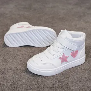 2025 New Girls' Shoes, Back-to-School Season Fashion College Style Tennis Sneakers with Sweet Design and Comfortable Lining, Suitable for Autumn and Winter