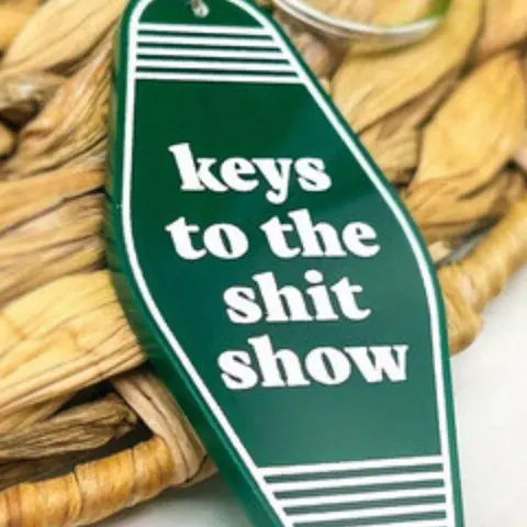 "Keys To The Shit Show" Keychain, Durable Fashionable Keychain, Fashion Accessories for Men & Women, Trendy All-Match & Exquisite Keychain for Birthday Gift