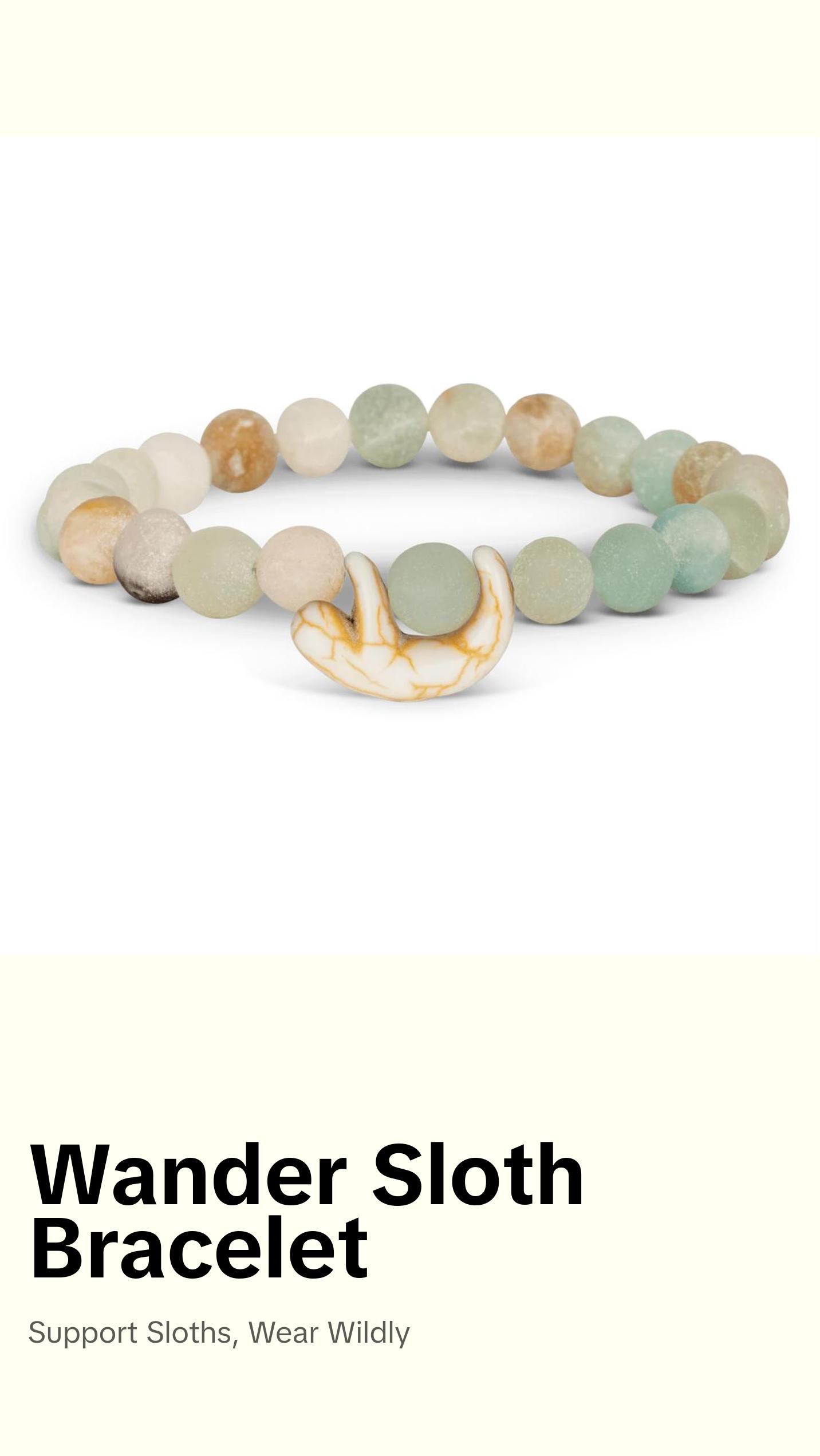 The Wander Bracelet Sloth