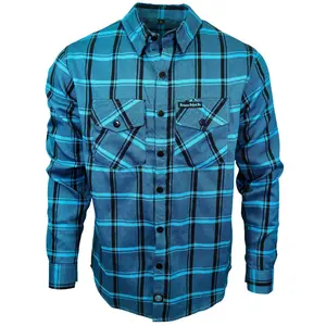 The "Survivor" Teal Flannel (Hidden Snap Collars)