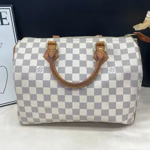 Pre-owned Louis Vuitton AS Shown Tote Bags sh1069 Speedy Damier Azur Handbag