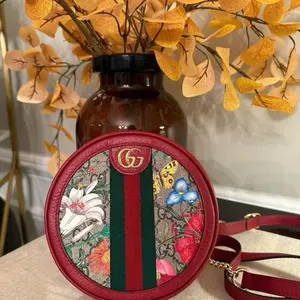 Pre-owned GUCCI GG LEATHER Backpacks Gucci Preowned Mini Ophidia Round