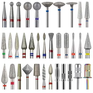Diamond Milling Cutter Nail Drill Bits Set For Manicure Accessory Pedicure Eletric Machine Nail Bit Brush Burr Tool