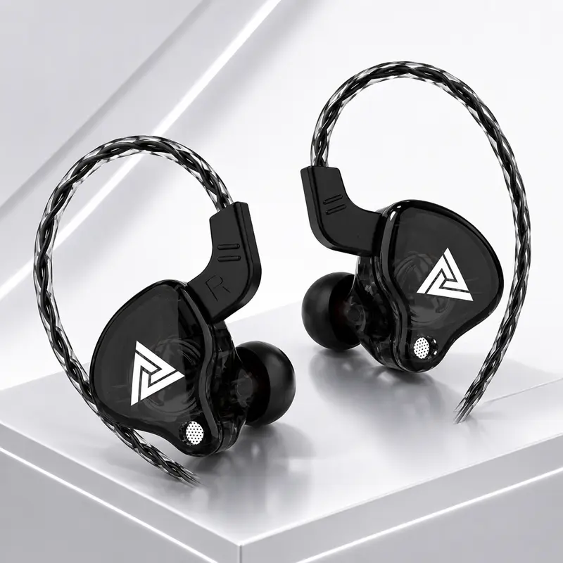 QKZ AK6 Wired In-Ear Gaming Headset - 3.5mm Jack, Wire-Control, Strong Magnetic Driver for Punchy Deep Bass, Noise Cancelling, Ergonomic Comfort Fit, for Mobile Gaming, Music Playback, Multiple Trendy Colors, Compatible with Smartphones, Laptops, Tablets