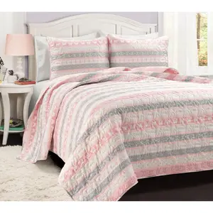 Sara Lily Reversible Quilt 3Pc Set F/Q by Lushecor