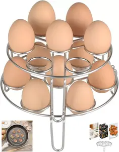 2 Pcs Stackable Egg Steamer Rack Trivet – Perfect for Pressure Cookers & Instant Pot Kitchen Stainless