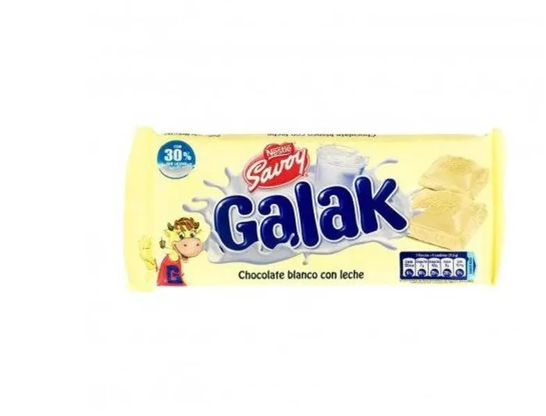 Savoy Galak White Chocolate (chocolate blanco) Bar - 130g Savoy Galak White Chocolate (chocolate blanco) Bar - 130g