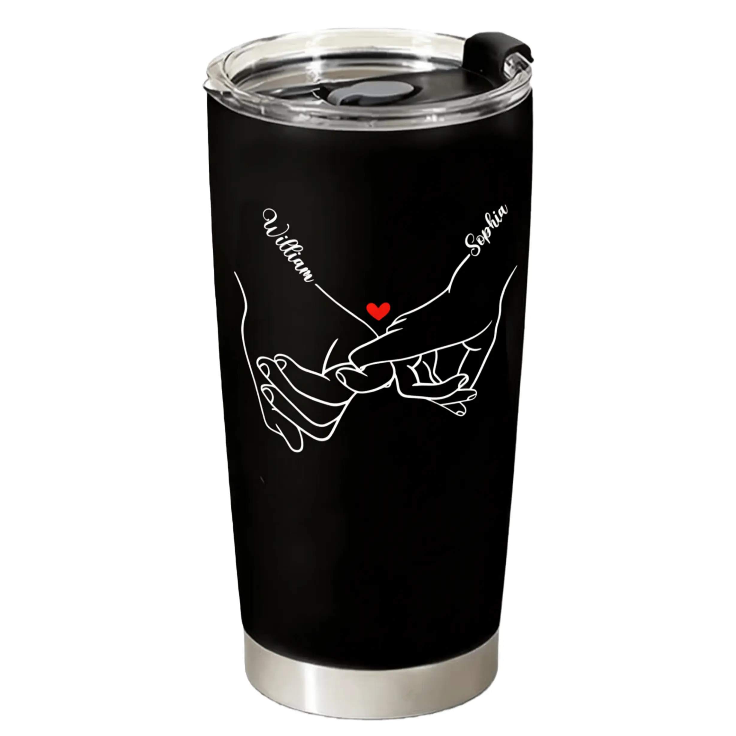 20oz Personalized Insulated Couple Theme Cup - Custom Named Vacuum Flask Coffee Mug, Valentine's Day & Anniversary Gift for Boyfriend Girlfriend, Warm Drink Longer