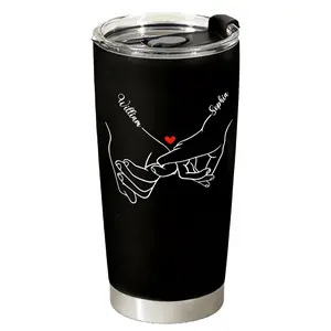 Personalized Insulated Cup Valentine's Day Gift for Him Her - Couple Love Custom Named Coffee Mug 20 Oz - Unique Gift for Boyfriend Girlfriend Husband Wife, Couple Anniversary