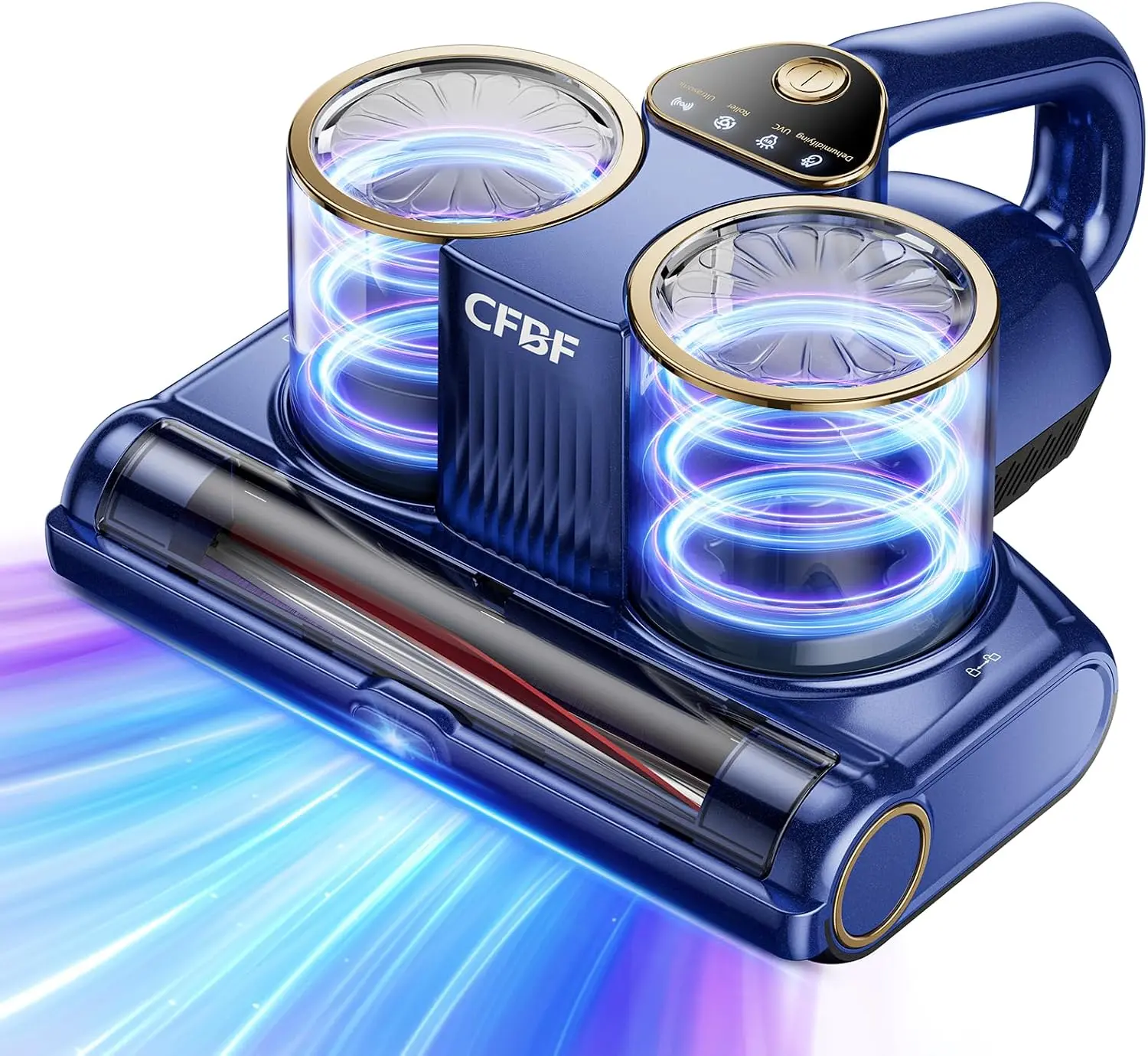 Mattress Bed Vacuum Cleaner 16Kpa Suction 253.7nm UV-C Light Ultrasonic High Heating 500W Powerful Double Cup Handheld Vacuum Cleaner Deep Cleaner for Bed Mattress Sofa Couch Crib Furniture Fabric 16.4FT Corded Dust Mite Mattress Vacuum