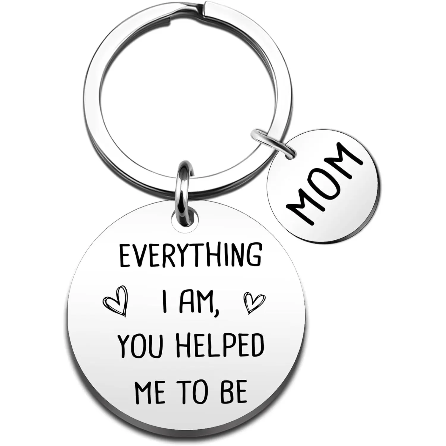 Mothers Day Gifts for Mom Wife Grandma Mom Keychain from Daughter Son Durable Metal Keychain for Mother StepMom New Mom Mother's Day Birthday Gift Mother Keyring