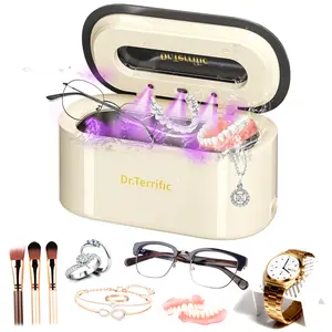 Dr.Terrific Ultrasonic Jewelry Cleaner M9B301, Smart Digital Screen, 350ml, 48000Hz, Multi-Speed Modes for Jewelry, Eyeglasses, Rings, Watch