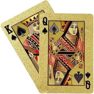Gold Diamond Playing Cards - Durable and Waterproof, Perfect for Magic, Poker, Parties, and Special Occasions. Ideal for Memorable Gifts.