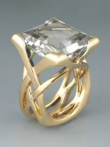 1 PC Glamorous Cubic Zirconia Solitaire Ring For Women Wedding Engagement Valentine's Day Party Gift Wedding Promise Rings