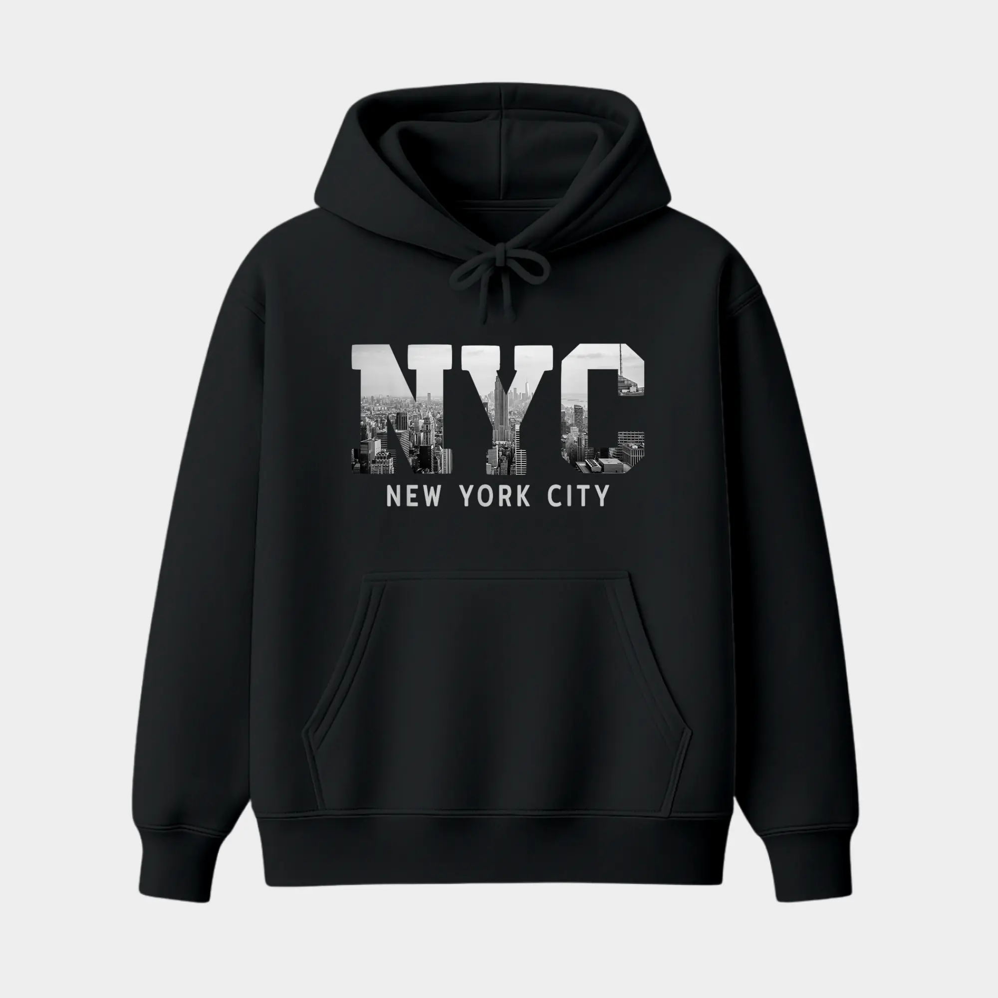 NYC New York City Hoodie – Urban Skyline Graphic Pullover, Casual Streetwear Hoodie, Unisex Travel Apparel Top