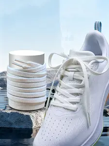 1/2 Pairs Multi-Color Simple Casual Solid Flat Elastic Lazy Shoelaces, No-Tie Adjustable Laces for Sports Shoes, Canvas Shoe Universal Fit