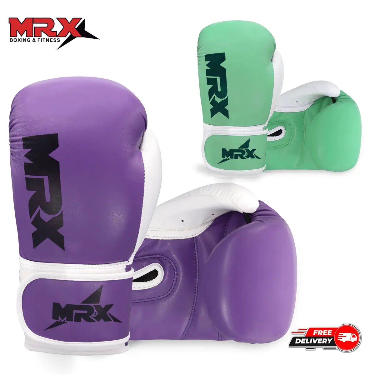 MRX BOXING & FITNESS Kids Boys and Girls PU Leather Training Gloves - Adjustable Wrist Straps, Snug Fit, Full Thumb Protection, Lightweight, 4Oz/6Oz/8Oz, Unisex, Comfortable, All Seasons, for Sparring, Muay Thai, MMA Training