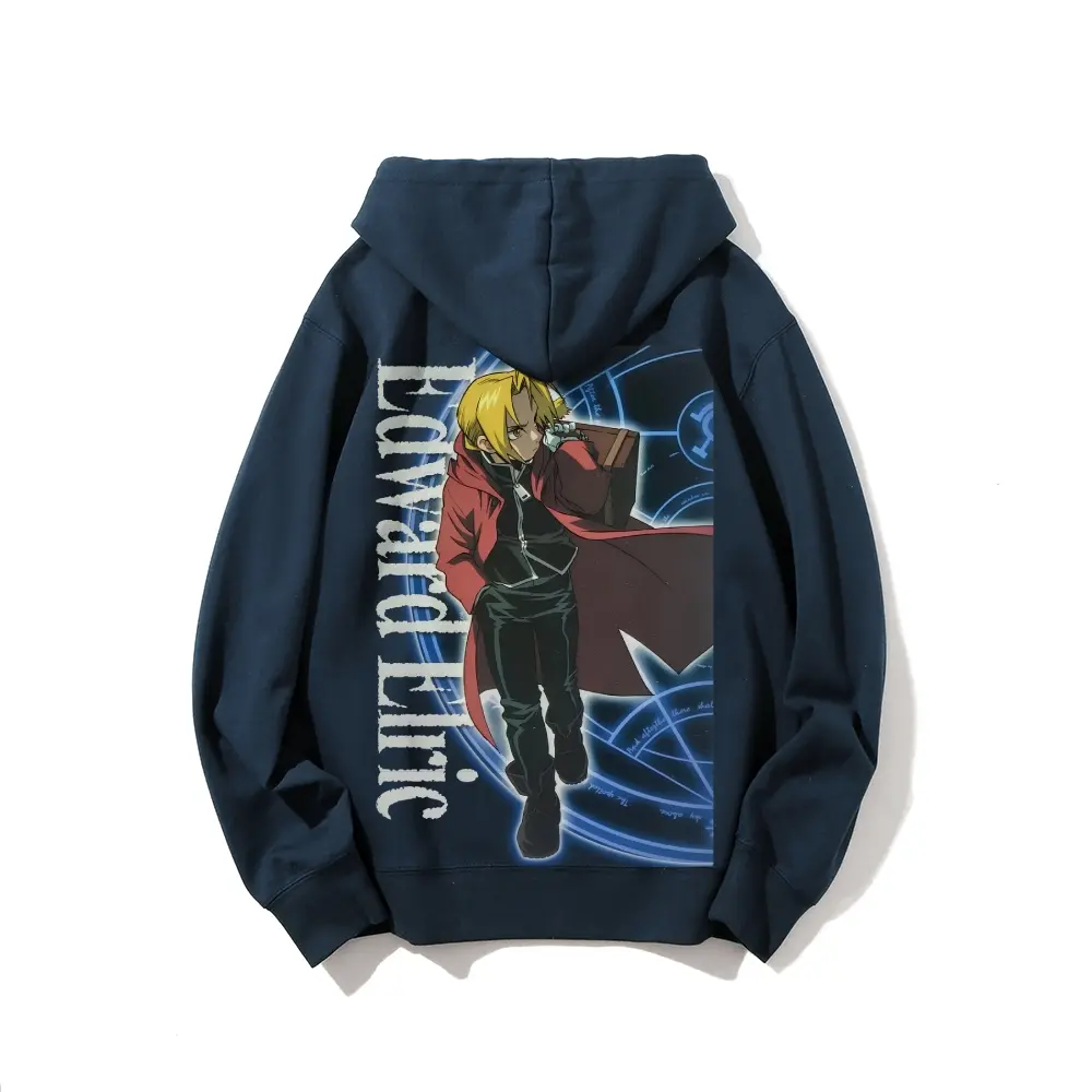 Fullmetal Alchemist Edward Elric Anime Hoodie Cotton Streetwear Otaku Unisex Vintage fall and Winter Casual Fashion daily fans essential