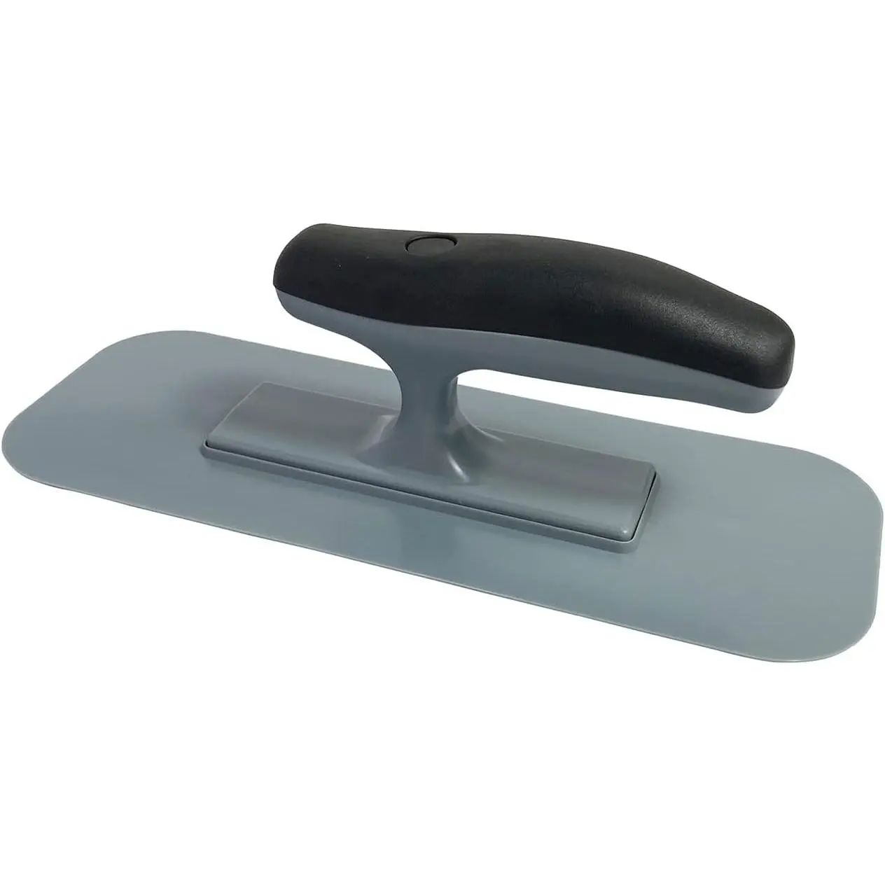 Plastic Finishing Trowel, 3.5"x9.5" Round End with Black Comfortable Grip Handle, Lightweight Mounting, Suitable for Scraping, Plastering and Paint Walls (D1147), 3.5" X 9.5"