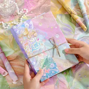 Icceemee 160-Sheet Pearlescent Scrapbook Cardstock Paper Pack, DIY Journaling Craft Collage Supplies for Card Making, Junk Bullet Journal Decor