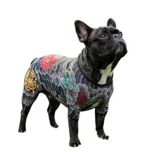 Cool Tattoo Dog Pajamas T-Shirt for Small & Medium Dogs, Breathable Social Style Pet Apparel