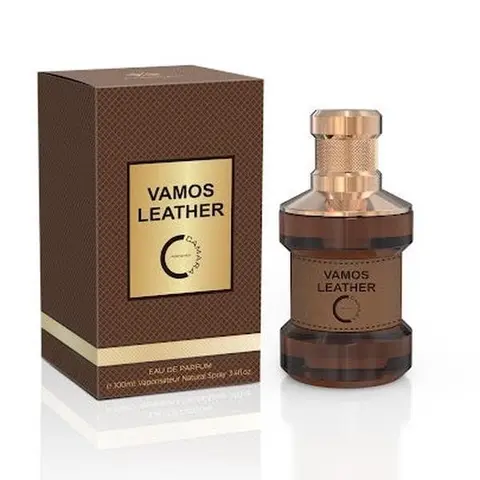 Camara Perfumes Vamos Leather  3.4 oz Eau de Parfum for Men Natural Spray 100ml