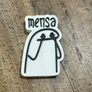 Straw Buddy - Unique Design with "mensa" Text and Decorative Elements