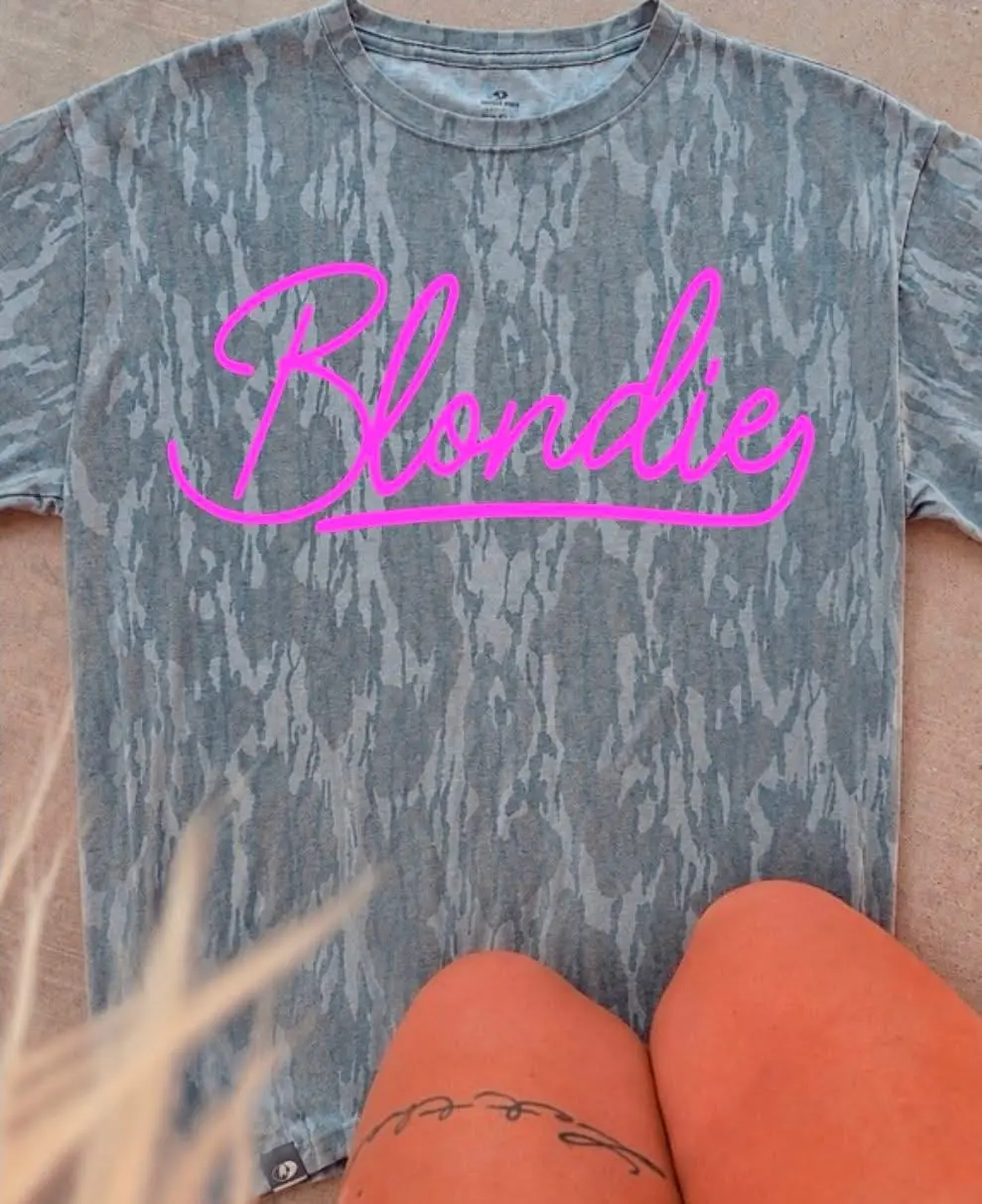 Blondie {or brunette} Moss Camo Tee