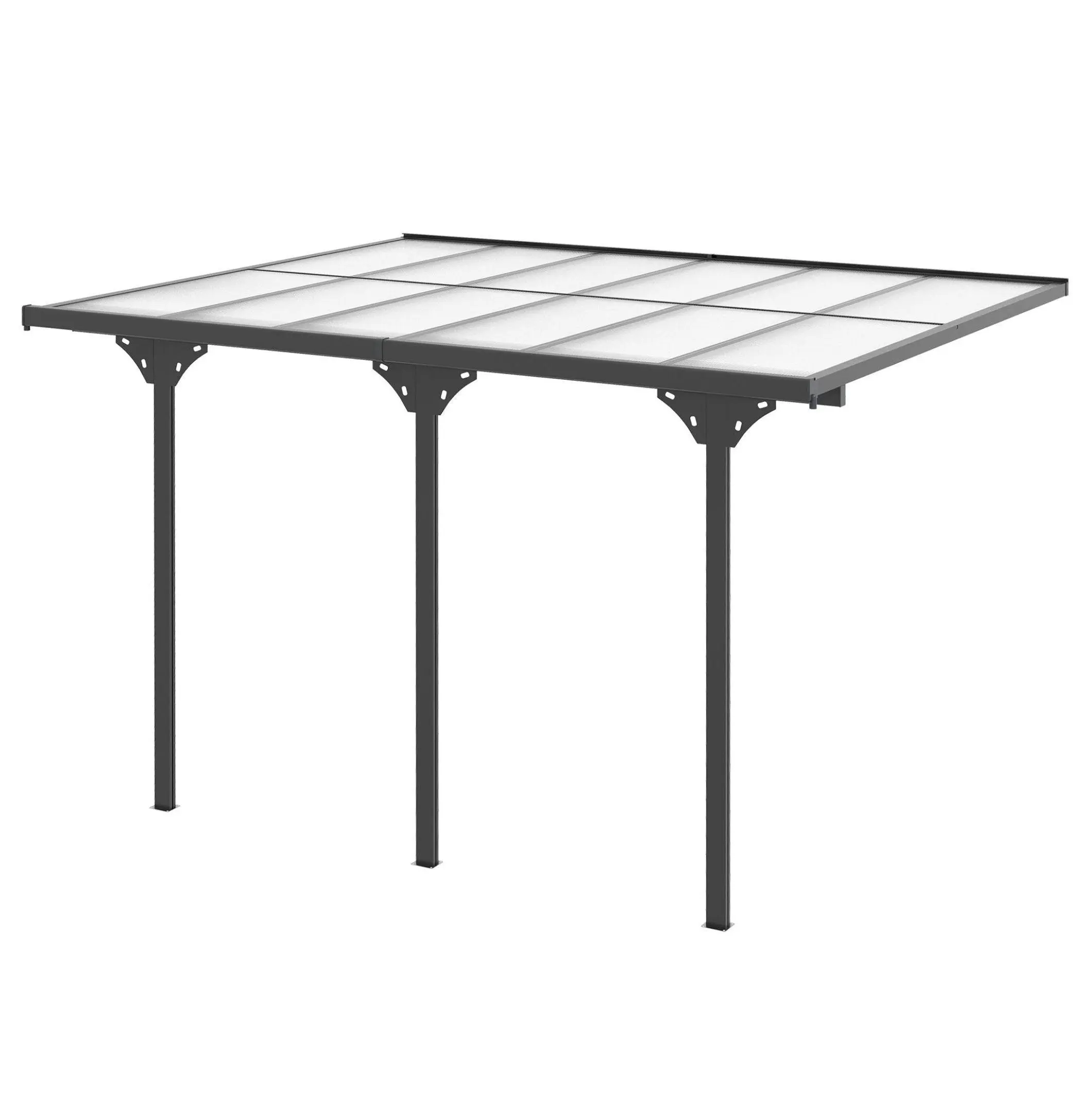 12x10 Pergola Gazebo, Polycarbonate Hardtop, UV Protection, Water Resistant, Adjustable Aluminum Patio Pergola - Gray