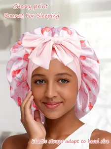 Women & Girls Lightweight Sleep Cap, Soft Sleeping Hat, Comfortable Nightcap, Fashion Design, Silk Sleep Set, Elastic Hairband, Daily Haircare