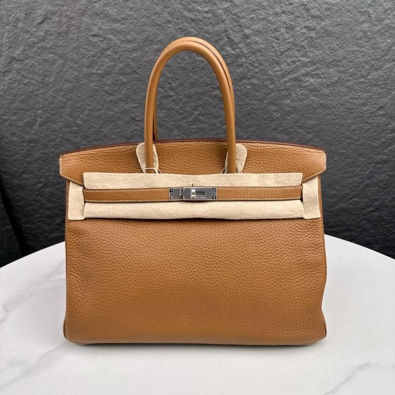 Pre-owned Hermes Leather tote bags Birkin 35 Togo 37 Gold (mk103793)