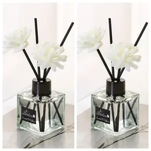2pcs 50ML Color Frosted Reed Diffuser, Aromatherapy Home Fragrance, Liquid Form, Non-Flammable, Ideal for Home Decor, #reeddiffuser #homefragrance