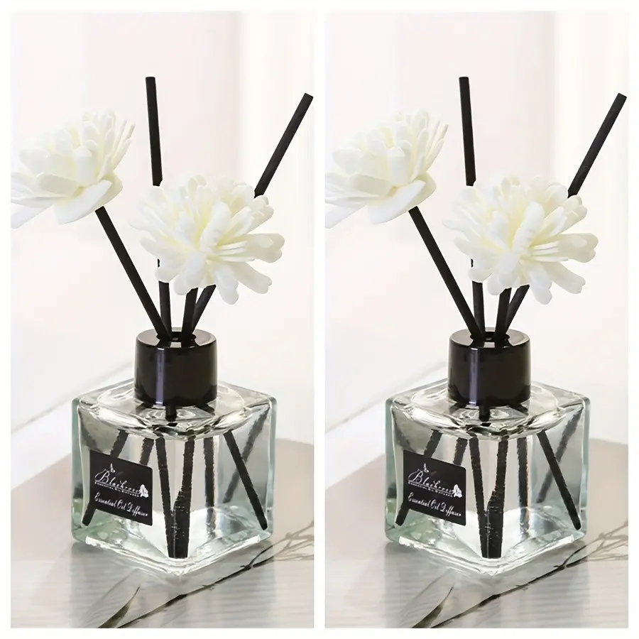 2pcs 50ML Color Frosted Reed Diffuser, Aromatherapy Scented Home Fragrance, Liquid Form, Non-Flammable, Ideal for Home Decor, #reeddiffuser #homefragrance