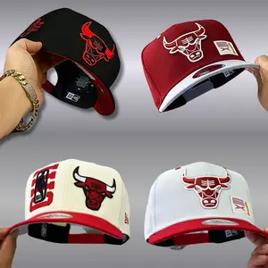 Chicago Bulls Luxury Streetwear Cap | High Quality NBA Snapback Hat | Black Red Flat Bill Baseball Cap | Urban Fashion Essential for Men Women | TikTok USA Best Seller Trend