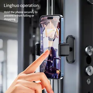 Magnetic Phone Holder Mount Stand for Gym, 360 Degree Rotating Strong Magnet Base, Easy Install Compatible with 4.7-6.5 Inch Smartphones, Durable Gift for Friends & Family