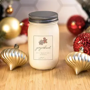 16oz Gingerbread All Natural Soy Wax Candle