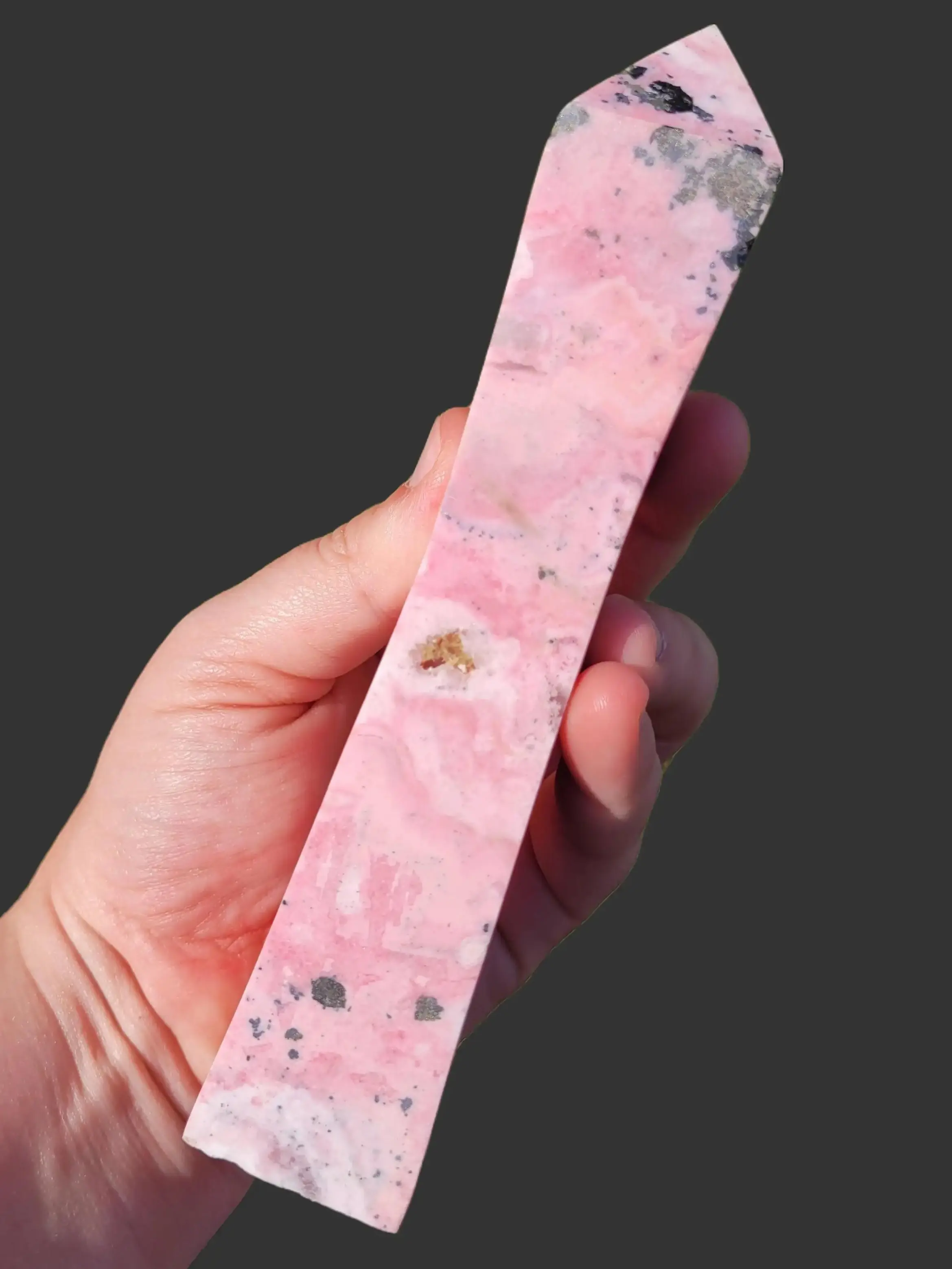 Peruvian Rhodonite Obolisk Towers - Natrual Stone